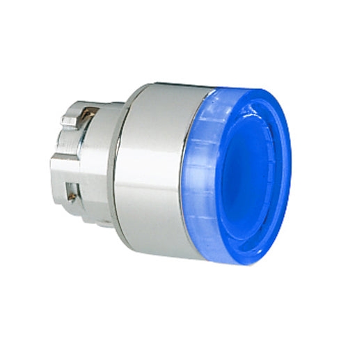 Lovato 8LM2TQL106, Illuminated Push-Push Button Actuator with Side Visibility, Ø22mm 8LM Series Metal, Flush, Push ON-Push OFF, Blue