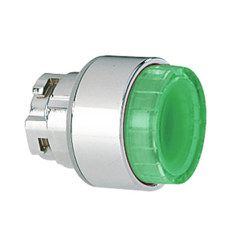 Lovato 8LM2TQL203, Illuminated Push-Push Button Actuator, Ø22mm 8LM Series Metal, Extended, Push ON-Push OFF, Green