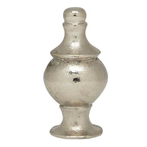 Satco 90-1716, Modern Finial, 1-1/2" Height, 1/4-27 Thread, Polished Chrome Finish