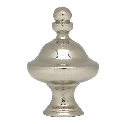 Satco 90-1722, Pyramid Finial, 1-1/2" Height, 1/4-27 Thread, Polished Chrome Finish