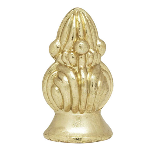 Satco 90-1723, Bud Finial, 1-3/8" Height, 1/8 IP, Polished Brass Finish, 2 Packs