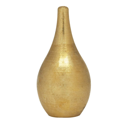 Satco 90-1733, Polished Tear Drop Finial, 1-1/2" Height, 1/8 IP, Burnished And Lacquered