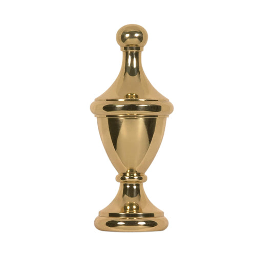 Satco 90-1734, Large Urn Finial, 2-3/4" Height, 1/8 IP, Polished Brass Finish