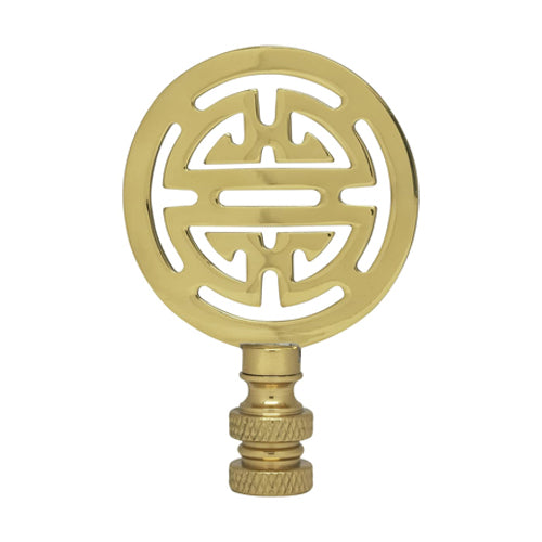 Satco 90-1747, Oriental Brass Finial, 2-3/4" Height, 1/4-27 Thread, Polished Brass Finish