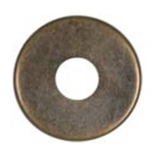 Satco 90-1763, Steel Check Ring, Curled Edge, 1/8 IP Slip, 1-1/2" Diameter, Antique Brass Finish, 100 Packs