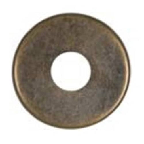 Satco 90-1766, Steel Check Ring, Curled Edge, 1/8 IP Slip, 1" Diameter, Antique Brass Finish, 100 Packs