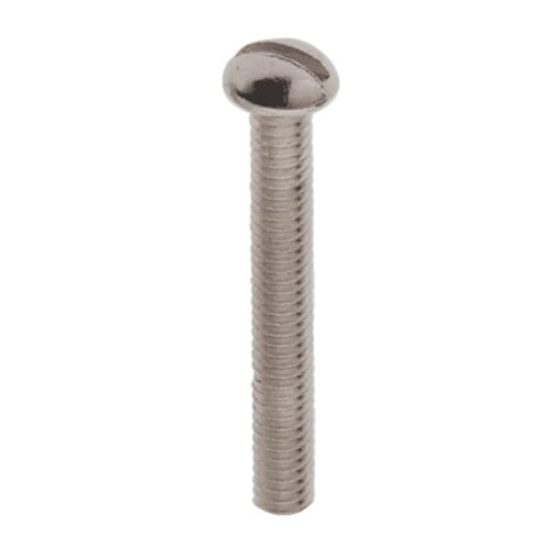 Satco 90-1773, Steel Round Head Slotted Machine Screws, 8/32 Thread, 1-1/4" Length, Zinc Plated Finish, 500 Packs