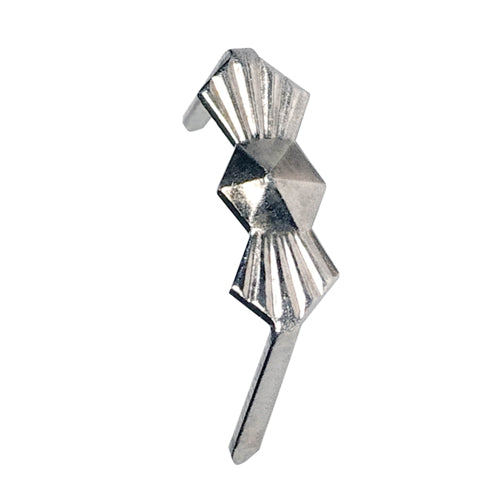Satco 90-1780, Small Bow-Tie Clip, 8mm, 3/8" Height, Silver Finish, 100 Packs