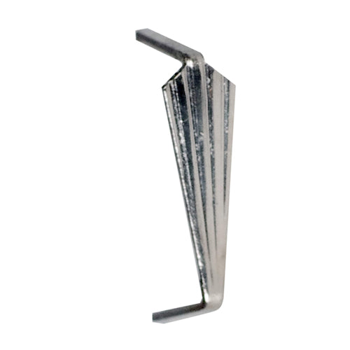 Satco 90-1781, Large Bow-Tie Clip, 10.5mm, 7/16" Height, Silver Finish, 100 Packs