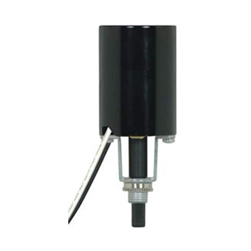 Satco 90-1782, Bottom Turn Knob, 13" AWM B/W 10°C Leads, 250 Watt, 250 Volt, 2-3/8" Height, 1-1/4" Diameter, 1/2" Bushing
