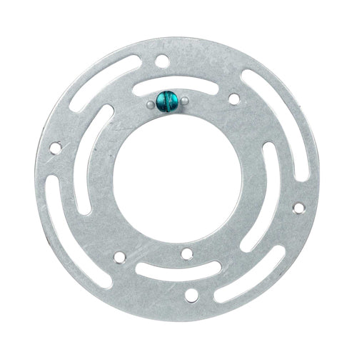 Satco 90-1785, 4'' Round Universal Crossbar, Screw Hole, 2-3/4" x 3-1/2" Center To Center, With Ground Screw, 10 Packs