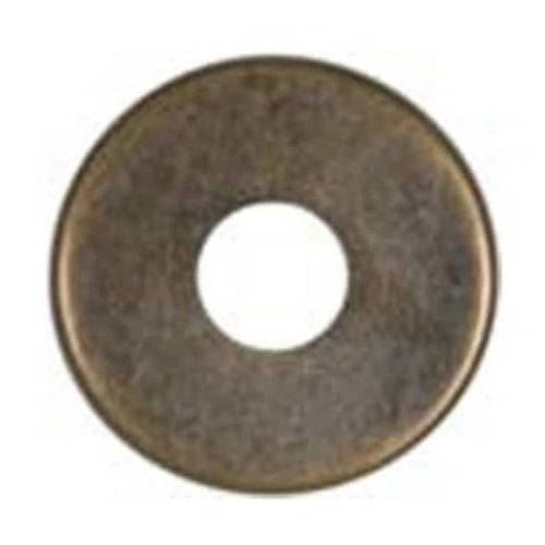 Satco 90-1789, Steel Check Ring, Curled Edge, 1/8 IP Slip, 7/8" Diameter, Antique Brass Finish, 100 Packs