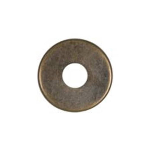 Satco 90-1838, Steel Check Ring, Curled Edge, 1/8 IP Slip, 1/2" Diameter, Antique Brass Finish, 100 Packs