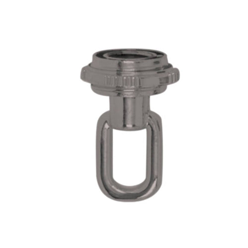 Satco 90-1848, 1/4 IP Screw Collar Loop With Ring, 25lbs Max, Brushed Pewter Finish