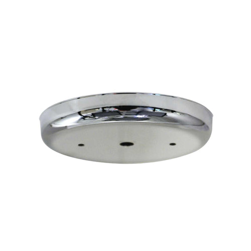 Satco 90-1861, Contemporary Canopy Only, 5-1/4" Diameter, 7/16" Center Hole, 2-8/32 Bar Holes, Chrome Finish