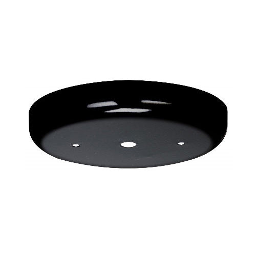 Satco 90-1862, Contemporary Canopy Only, 5-1/4" Diameter, 7/16" Center Hole, 2-8/32 Bar Holes, Black Finish