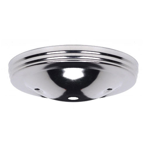 Satco 90-1893, Smooth Canopy Kit And Matching Hardware, 5" Diameter, 7/16" Center Hole, 2-8/32 Bar Holes, Polished Nickel Finish