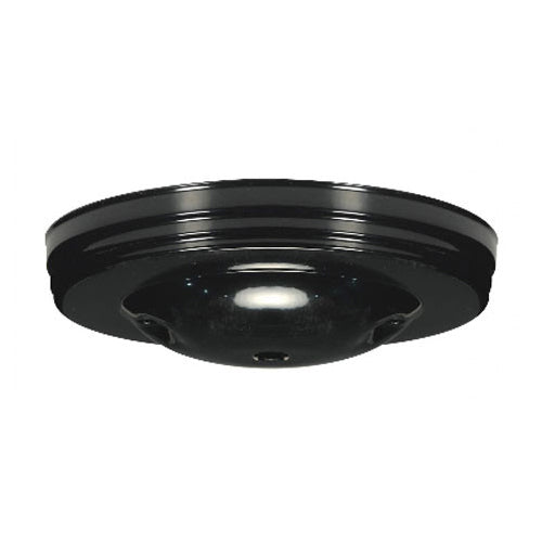 Satco 90-1899, Smooth Canopy Only, 5" Diameter, 7/16" Center Hole, 2 -8/32 Bar Holes, Black Finish, 10 Packs
