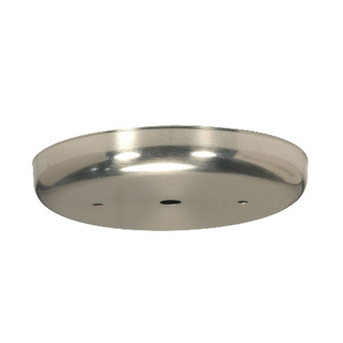 Satco 90-1902, Contemporary Canopy Only, 5-1/4" Diameter, 7/16" Center Hole, 2 -8/32 Bar Holes, Brushed Nickel Finish
