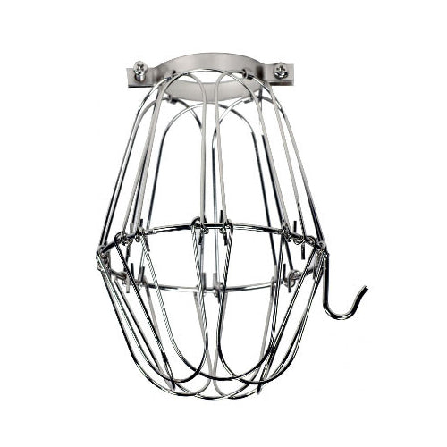 Satco 90-1912, Light Bulb Cage, 5-3/4" Height, 3.75'' Diameter, Nickel Finish