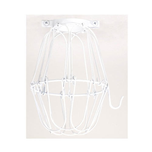 Satco 90-1917, Light Bulb Cage, 5-3/4" Height, 3.75'' Diameter, White Finish