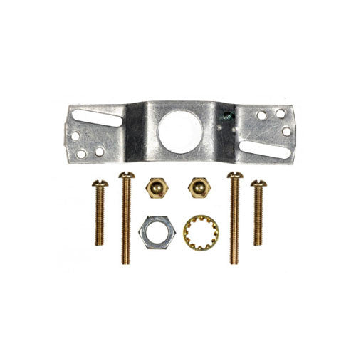 Satco 90-1926, Smooth Canopy Kit And Matching Hardware, 5" Diameter, 7/16" Center Hole, 2-8/32 Bar Holes, Brass Finish
