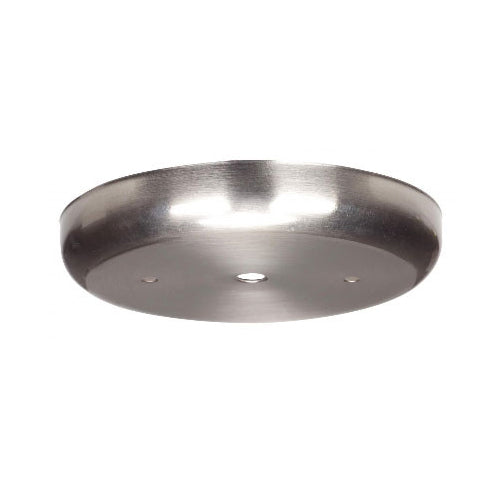 Satco 90-1937, Contemporary Canopy Kit, 5" Diameter, 7/16" Center Hole,  2-8/32 Bar Holes, Brushed Nickel Finish