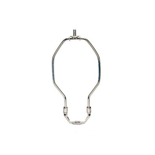 Satco 90-2000, Heavy Duty Harp, 7" Height, 1/8 IP Saddle, 1/4-27 Thread, Polished Nickel Finish, 25 Packs ﻿