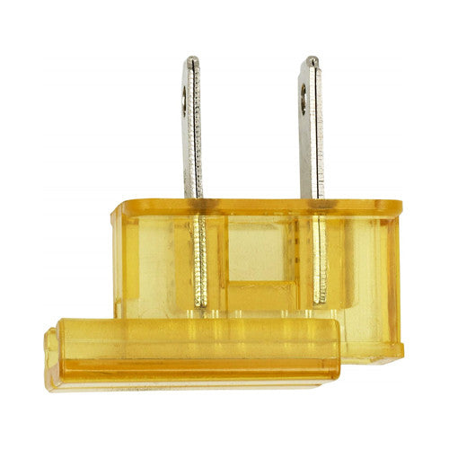 Satco 90-2040, Slide Plug, Polarized, 18/2-SPT-2, 8 Amp-125 Volt, Gold Finish, 10 Packs