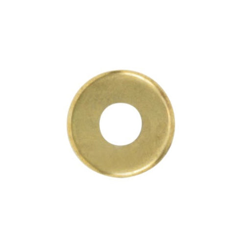Satco 90-2049, Steel Check Ring, Curled Edge, 1/8 IP Slip, Brass Plated Finish, 1/2" Diameter, 100 Packs