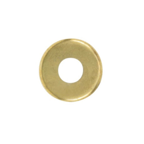 Satco 90-2061, Steel Check Ring, Curled Edge, 1/8 IP Slip, Brass Plated Finish, 1-3/8" Diameter, 100 Packs