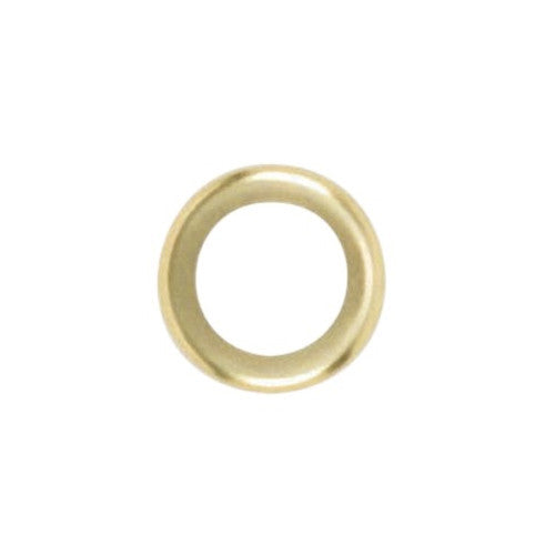 Satco 90-2075, Steel Check Ring, Curled Edge, 1/4 IP Slip, Brass Plated Finish, 1-3/4" Diameter, 100 Packs