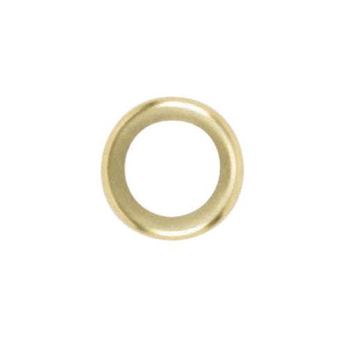 Satco 90-2091, Steel Check Ring, Curled Edge, 1/4 IP Slip, Brass Plated Finish, 1-1/2" Diameter, 100 Packs