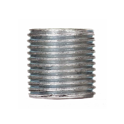 Satco 90-2129, 3/8 IP Steel Nipple, Zinc Plated, 5/8" Length, 5/8" Wide, 100 Packs