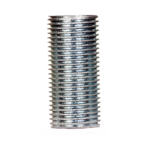 Satco 90-2132, 3/8 IP Steel Nipple, Zinc Plated, 1-3/8" Length, 5/8" Wide, 100 Packs