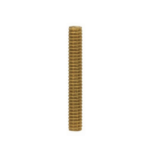 Satco 90-2135, 1/8 IP Solid Brass Nipple, Unfinished, 2-3/4" Length, 3/8" Wide, 100 Packs
