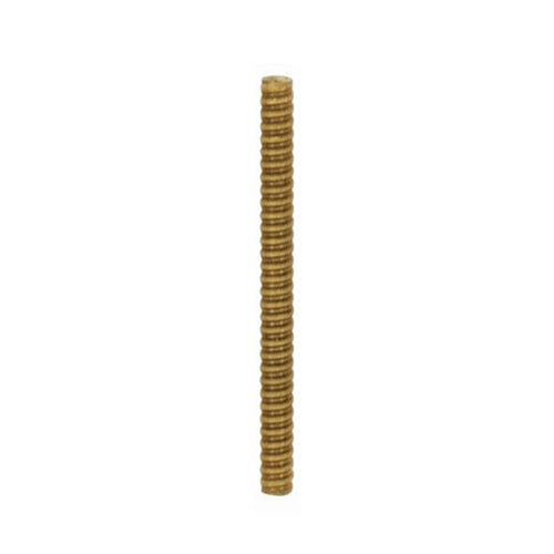 Satco 90-2136, 1/8 IP Solid Brass Nipple, Unfinished, 3-3/4" Length, 3/8" Wide, 100 Packs