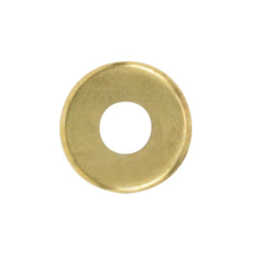Satco 90-2146, Turned Brass Check Ring, 1/8 IP Slip, Burnished And Lacquered, 1-3/4" Diameter