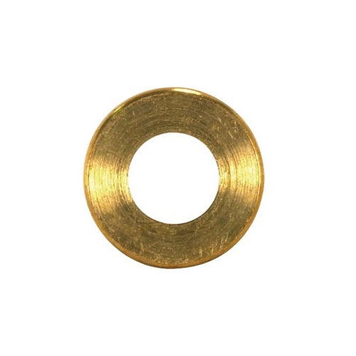 Satco 90-2150, Turned Brass Check Ring, 1/4 IP Slip, Burnished And Lacquered, 1-1/2" Diameter