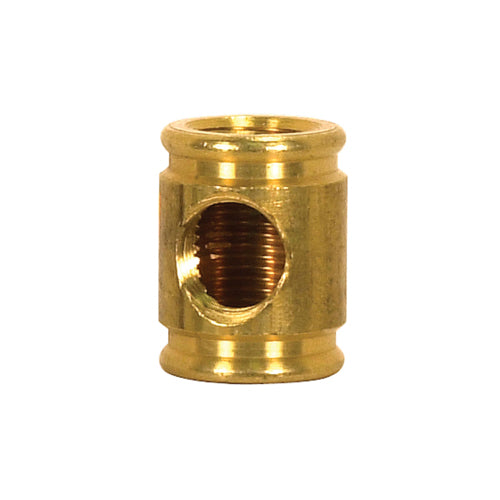 Satco 90-2180, Brass Armbacks, Unfinished, 5/8" x 13/16", 1/8 IP x 1/8 IP x1/8 IP, With 3 Holes