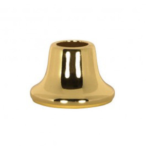 Satco 90-2191, Flanged Steel Neck, 9/16" Hole, 1" Height, 13/16" Top, 1-3/8" Bottom Seats, Brass Plated Finish, 10 Packs