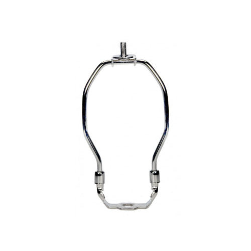 Satco 90-2205, Heavy Duty Harp, 6" Height, 1/8 IP Saddle, 1/4-27 Thread, Polished Nickel Finish, 125 Packs