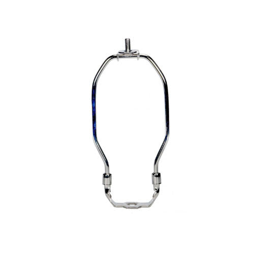 Satco 90-2206, Heavy Duty Harp, 6-1/2" Height, 1/8 IP Saddle, 1/4-27 Thread, Polished Nickel Finish, 125 Packs