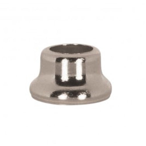 Satco 90-2212, Flanged Steel Neck, 1/2" Height, 7/8" Bottom, Nickel Plated Finish, 10 Packs