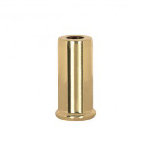 Satco 90-2221, Solid Brass Spacer, 7/16" Hole, 2" Height, 7/8" Diameter, 1" Base Diameter, Polished And Lacquered