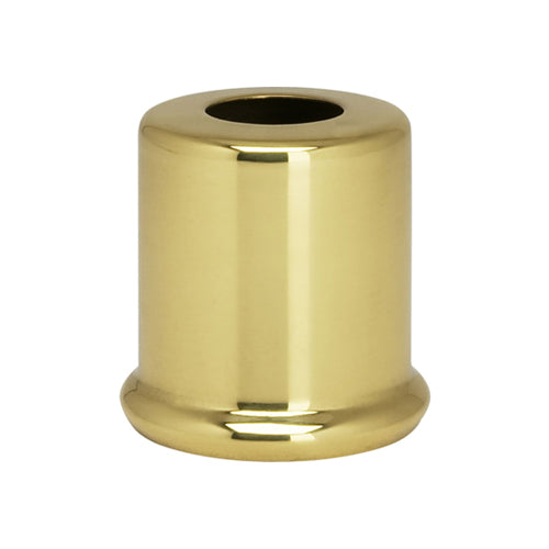 Satco 90-2223, Solid Brass Spacer, 7/16" Hole, 1" Height, 7/8" Diameter, 1" Base Diameter, Polished And Lacquered
