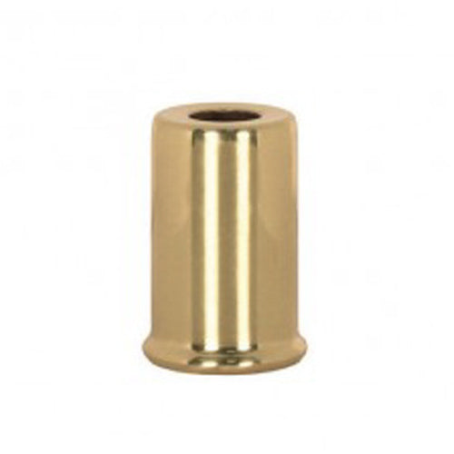 Satco 90-2225, Solid Brass Spacer, 7/16" Hole, 1-1/2" Height, 7/8" Diameter, 1" Base Diameter, Polished And Lacquered