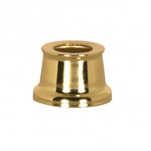 Satco 90-2230, Flanged Steel Neck, 7/16" Hole, 9/16" Height, 11/16" Top, 7/8" Bottom, Brass Plated Finish, 10 Packs
