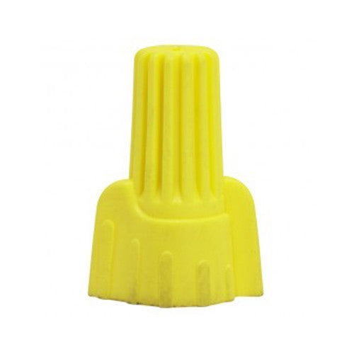 Satco 90-2237, Wire Connector With Spring Inserts, For 105°C Supply Wire, 600 Volt, 4 #18 Max, Yellow Finish, 100 Packs