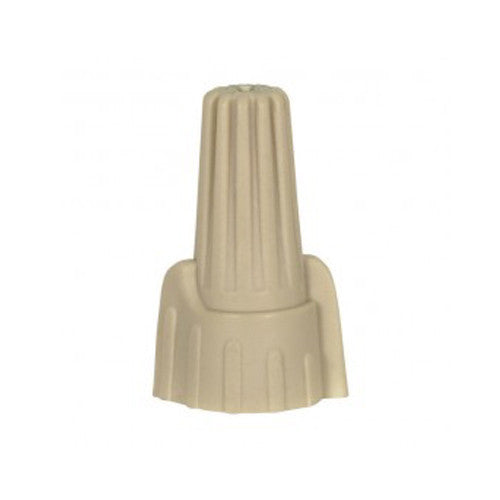 Satco 90-2238, Wire Connector With Spring Inserts, For 105°C Supply Wire, 600 Volt, 9 #18 Max, Tan Finish, 100 Packs